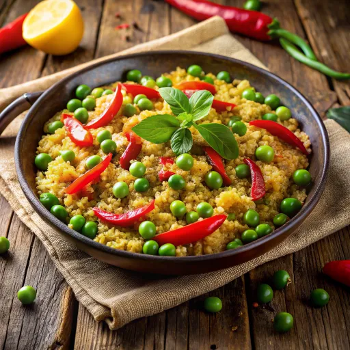 Zöldborsó Quinoa Paella